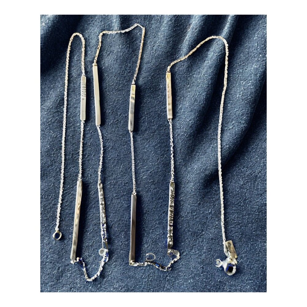 Vintage Silpada "Fine Lines" Necklace.925 Engraved and Hammered Silver N3020 - Picture 8 of 9